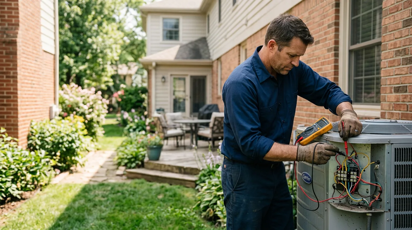 HVAC technician working near Hinton, OK